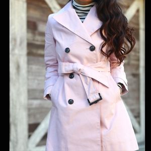 NWOT Banana Republic Pink Trench Coat